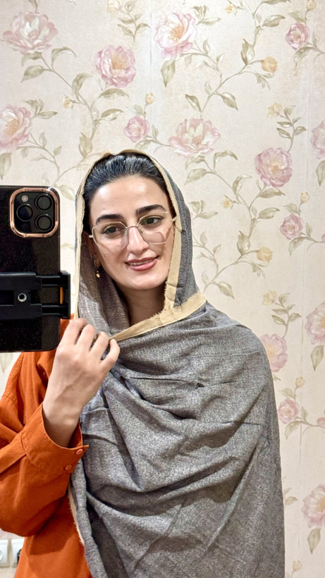 شال حاشیه تیکه دوزی پاییزه
