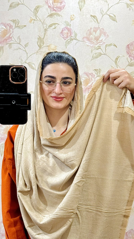 شال حاشیه تیکه دوزی پاییزه