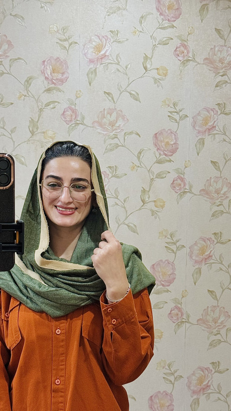 شال حاشیه تیکه دوزی پاییزه