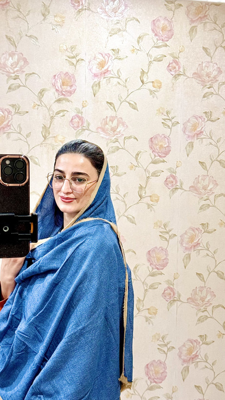 شال حاشیه تیکه دوزی پاییزه