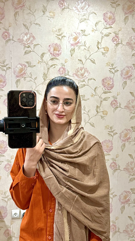 شال حاشیه تیکه دوزی پاییزه