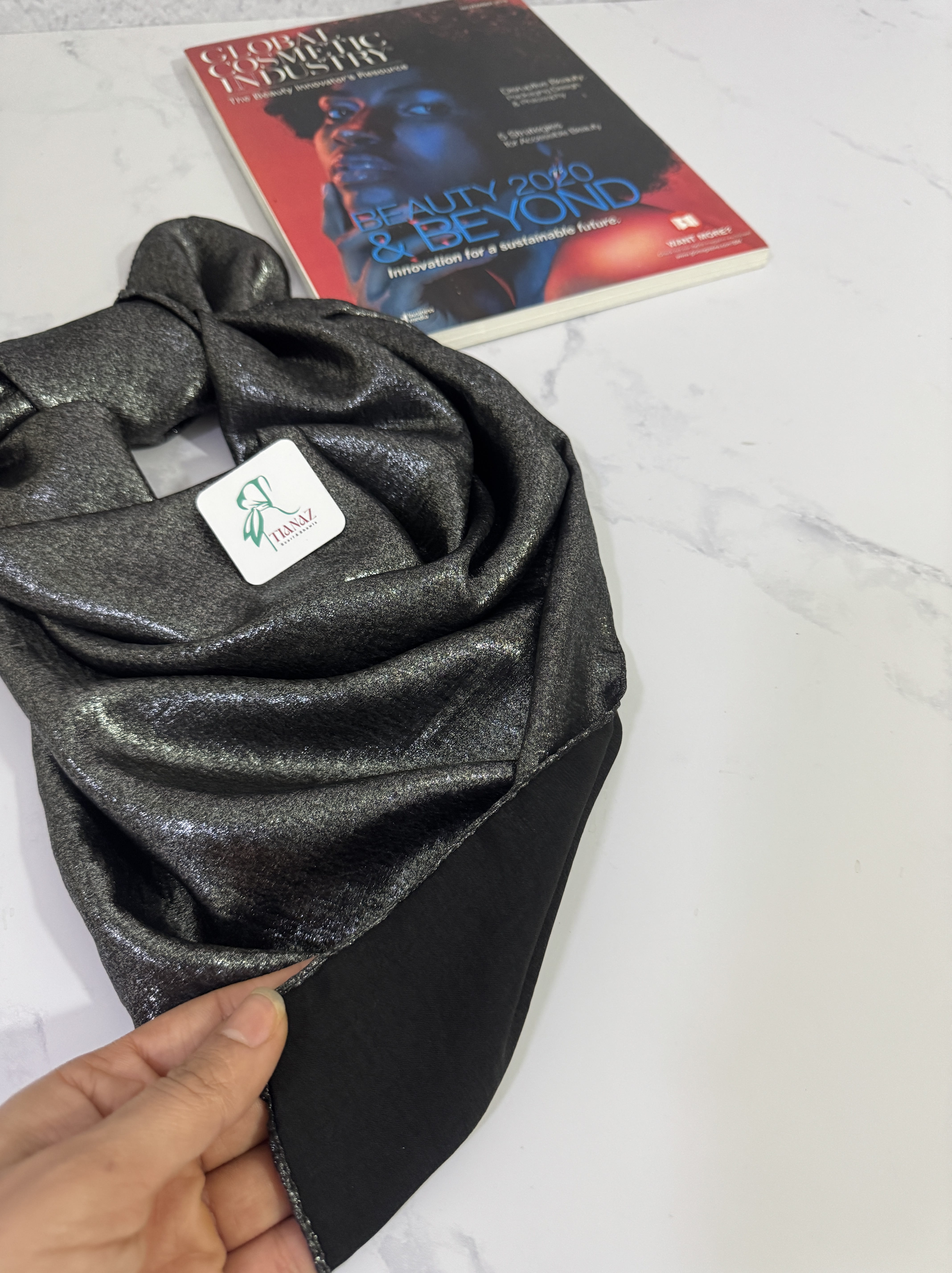 روسری یا مینی اسکارف ابریشم نوک مدادی